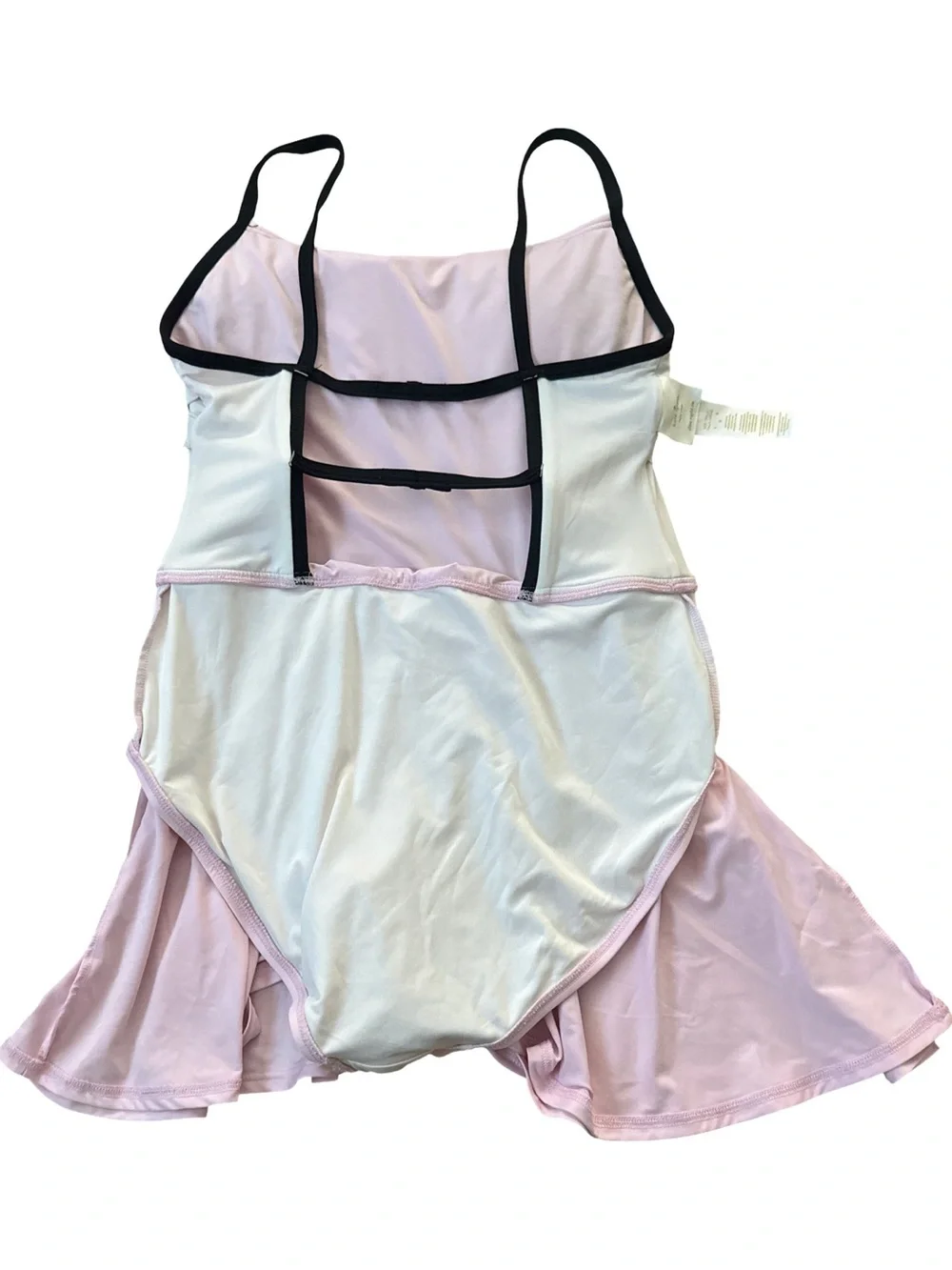 Kate Spade New York L Pink Swim Dress One Piece Swimsuit Skirt Black Trim